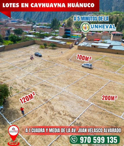LOTES EN VENTA - CAYHUAYNA - HUANUCO