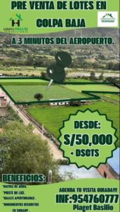 LOTES EN VENTA - COLPA BAJA - HUANUCO