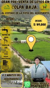 LOTES EN VENTA - COLPA BAJA - HUANUCO