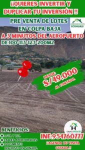 LOTES EN VENTA - COLPA BAJA - HUANUCO