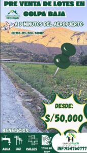 LOTES EN VENTA - COLPA BAJA - HUANUCO