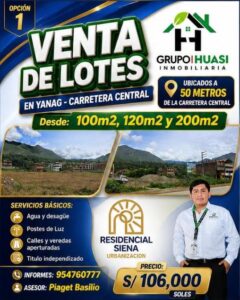 LOTES EN VENTA - YANAG - HUANUCO