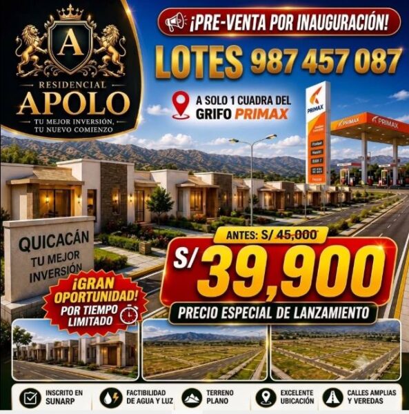 01.02.01 HUANUCO - QUICACAN - TERRENO EN VENTA