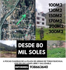 01.12.01 TOMAYKICHUA - HUANUCO - TERRENO EN VENTA