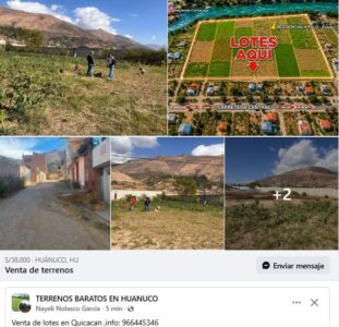 01.02.02 HUANUCO - QUICACAN - TERRENO EN VENTA