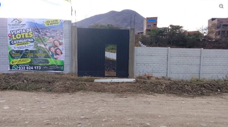 01.03.03 CAYHUAYNA - HUANUCO - TERRENO EN VENTA