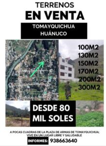 04.03.04 TOMAYQUICHUA - AMBO - TERRENO EN VENTA