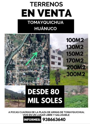 04.03.04 TOMAYQUICHUA - AMBO - TERRENO EN VENTA